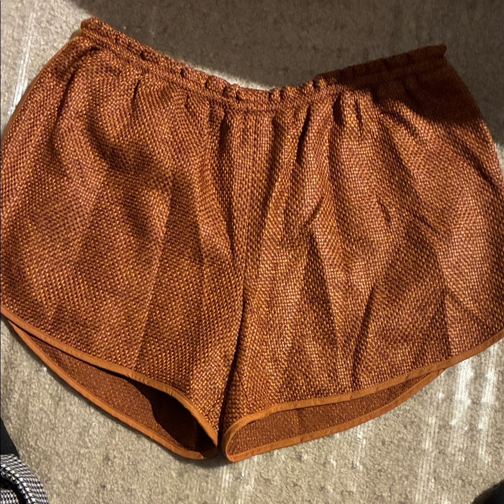 Nanushka High Waist Rust Shorts